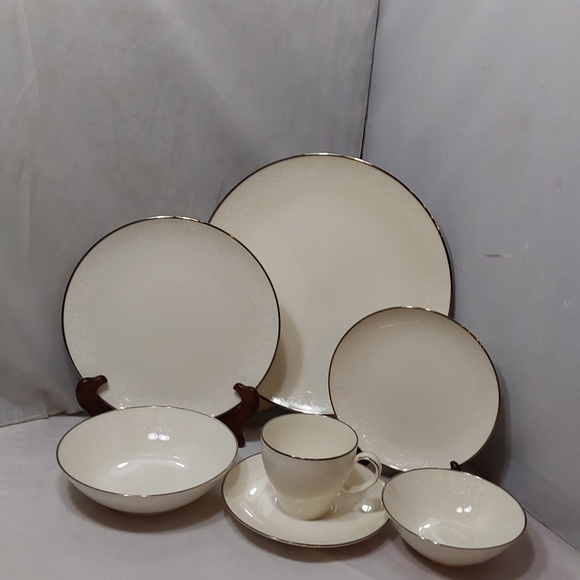 NORITAKE IVORY CHINA 7567 AMBROSIA JAPAN 7 PICE SETTING DINNER FOR 1 - Picture 8 of 11